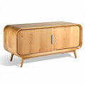 **Modern Wooden Sideboard with Sleek Design and Storage Solution**