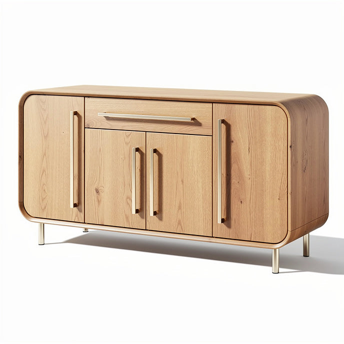 **Modern Wooden Sideboard with Minimalist Design**