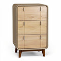 **Modern Wooden Storage Cabinet with Minimalist Design**